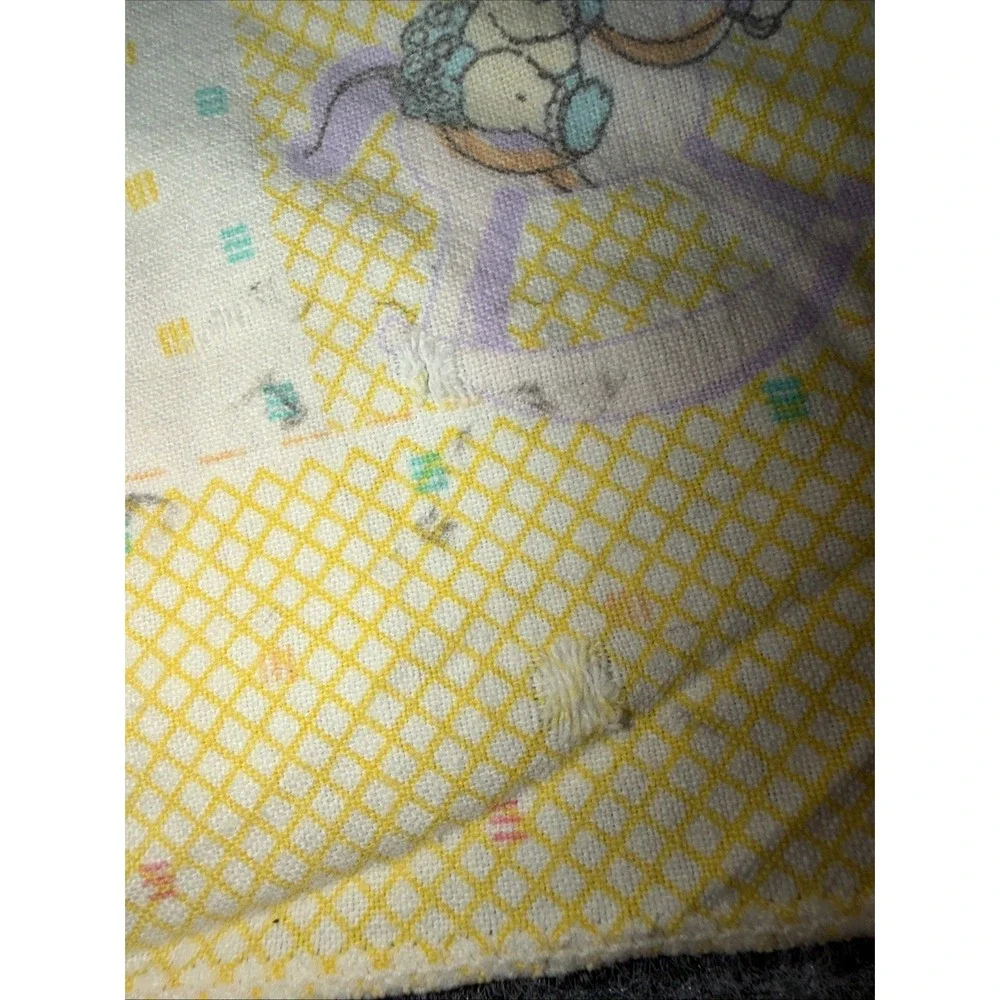 Muppet Babies Baby Blanket  Jim Henson Yellow Vintage Receiving